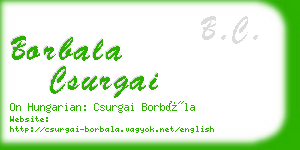 borbala csurgai business card